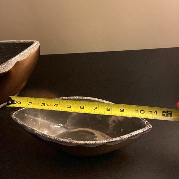 Bronze ceramic vases planters set of 2 - Picture 5 of 13